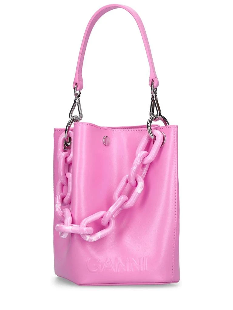 商品Ganni|Small Diamond Leather Bucket Bag,价格¥2646,第3张图片详细描述