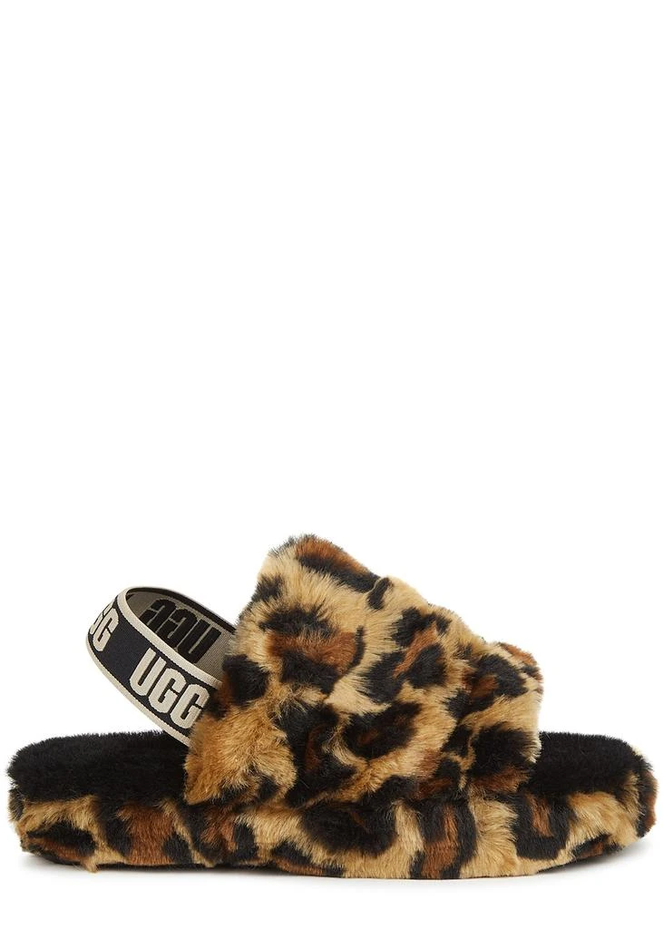 商品UGG|KIDS Fluff Yeah leopard-print shearling sliders (IT30-IT36),价格¥351,第3张图片详细描述