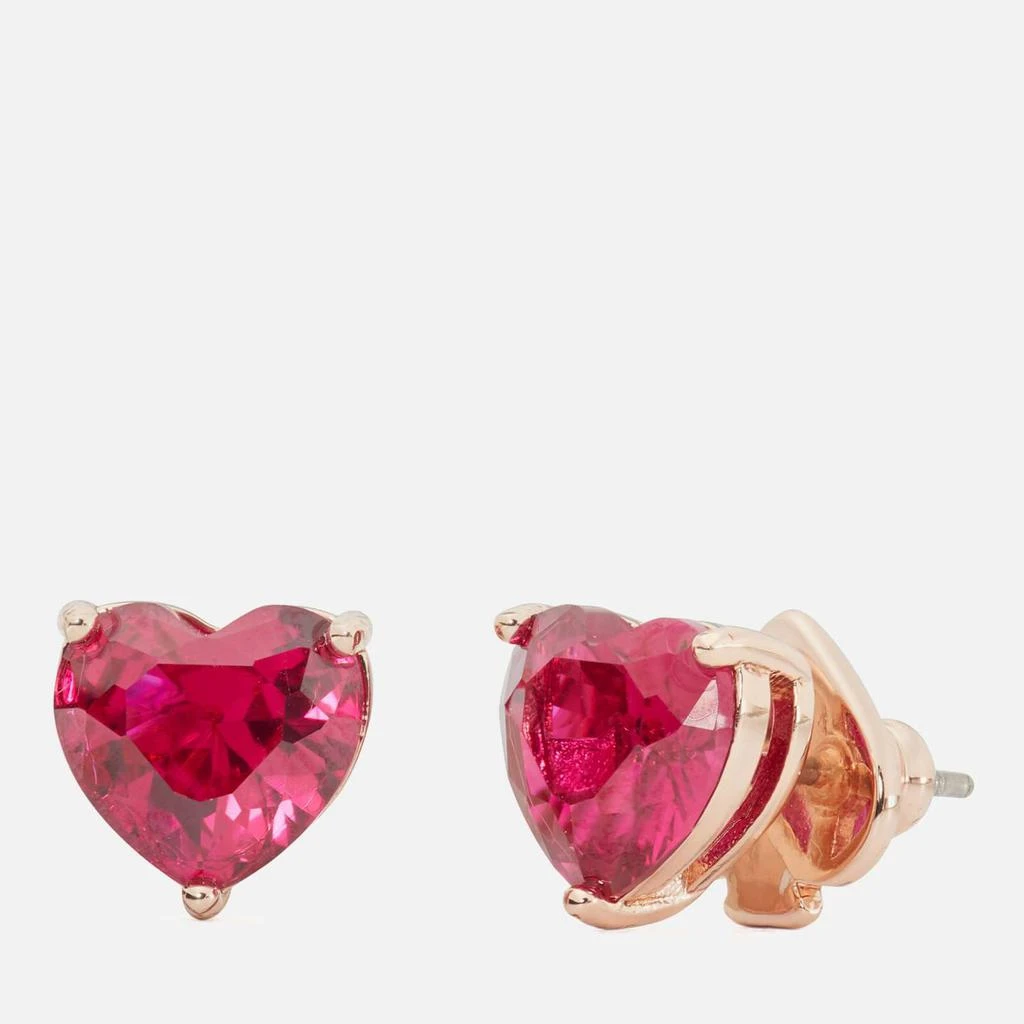 商品Kate Spade|Kate Spade Heart Gold-Plated Cubic Zirconia Earrings,价格¥491,第1张图片