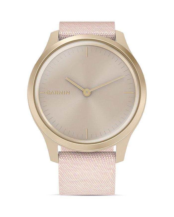 商品Garmin|Vivomove Style Blush Pink Nylon Strap Touchscreen Hybrid Smartwatch, 42mm,价格¥2632,第4张图片详细描述