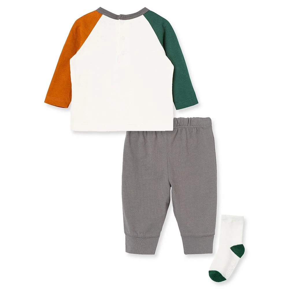 商品Little Me|Baby Boys T Shirt, Joggers and Socks, 3 Piece Set,价格¥63,第2张图片详细描述