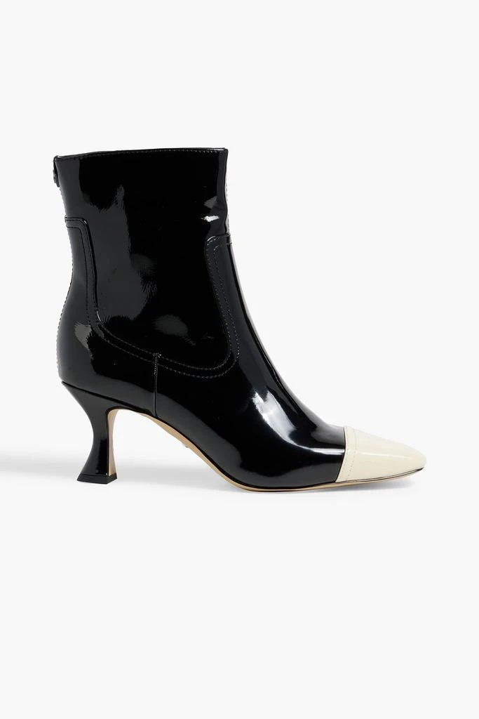 商品Sam Edelman|Liivia two-tone faux patent leather ankle boots,价格¥706,第1张图片
