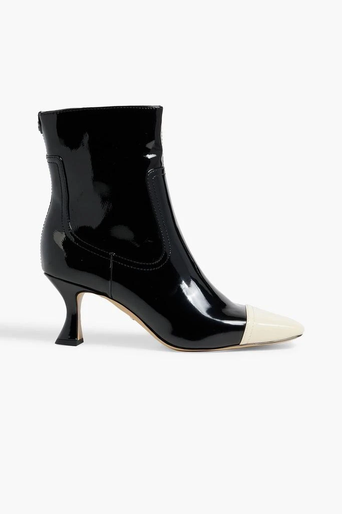 商品Sam Edelman|Liivia two-tone faux patent leather ankle boots,价格¥387,第1张图片