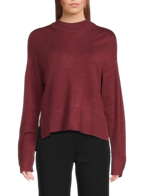 商品DKNY|Mock Neck High-Low Sweater,价格¥342,第1张图片