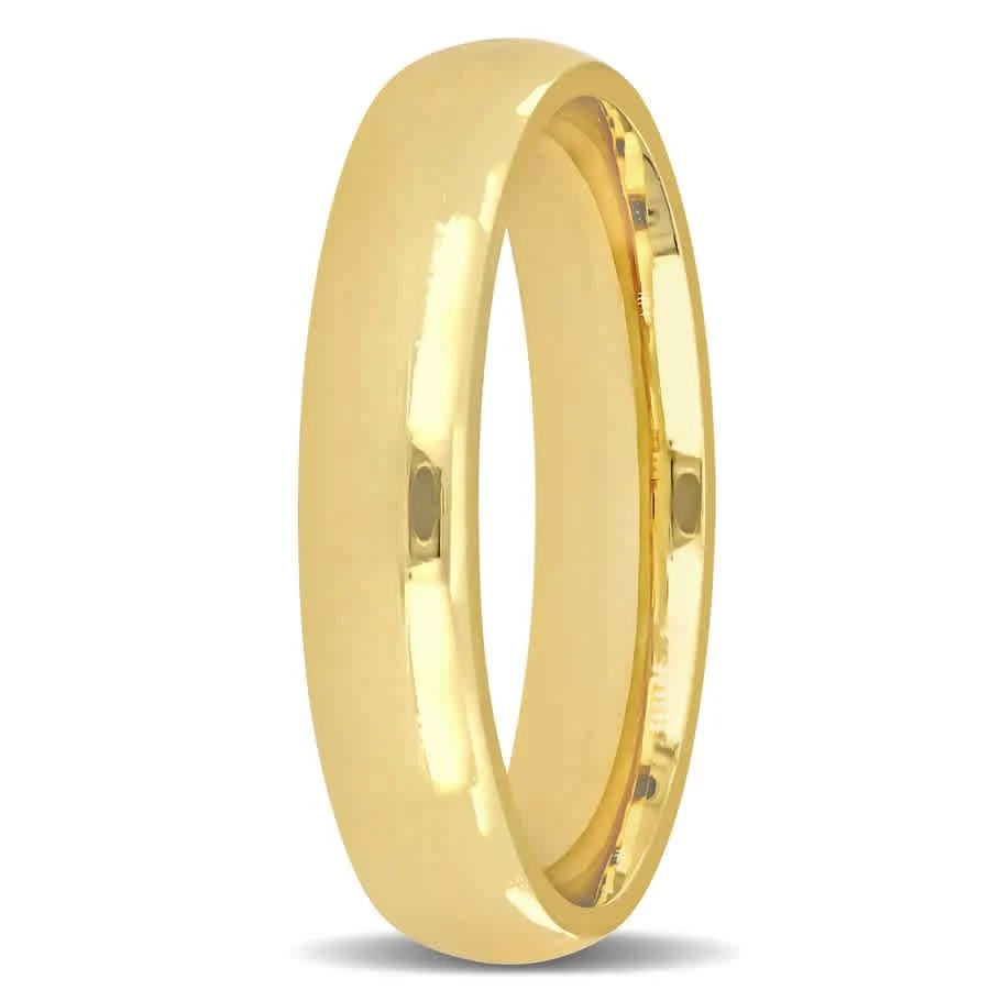 商品Amour|Men's 4.5mm Polished Finish Comfort Fit Wedding Band in 14k Yellow Gold,价格¥3223,第2张图片详细描述