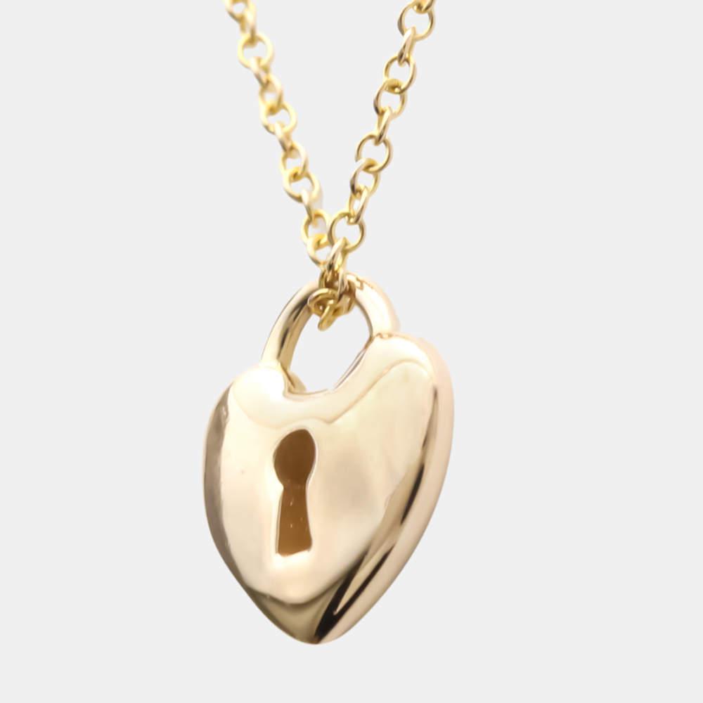 Tiffany & Co. Heart Lock 18K Rose Gold Necklace商品第3张图片规格展示