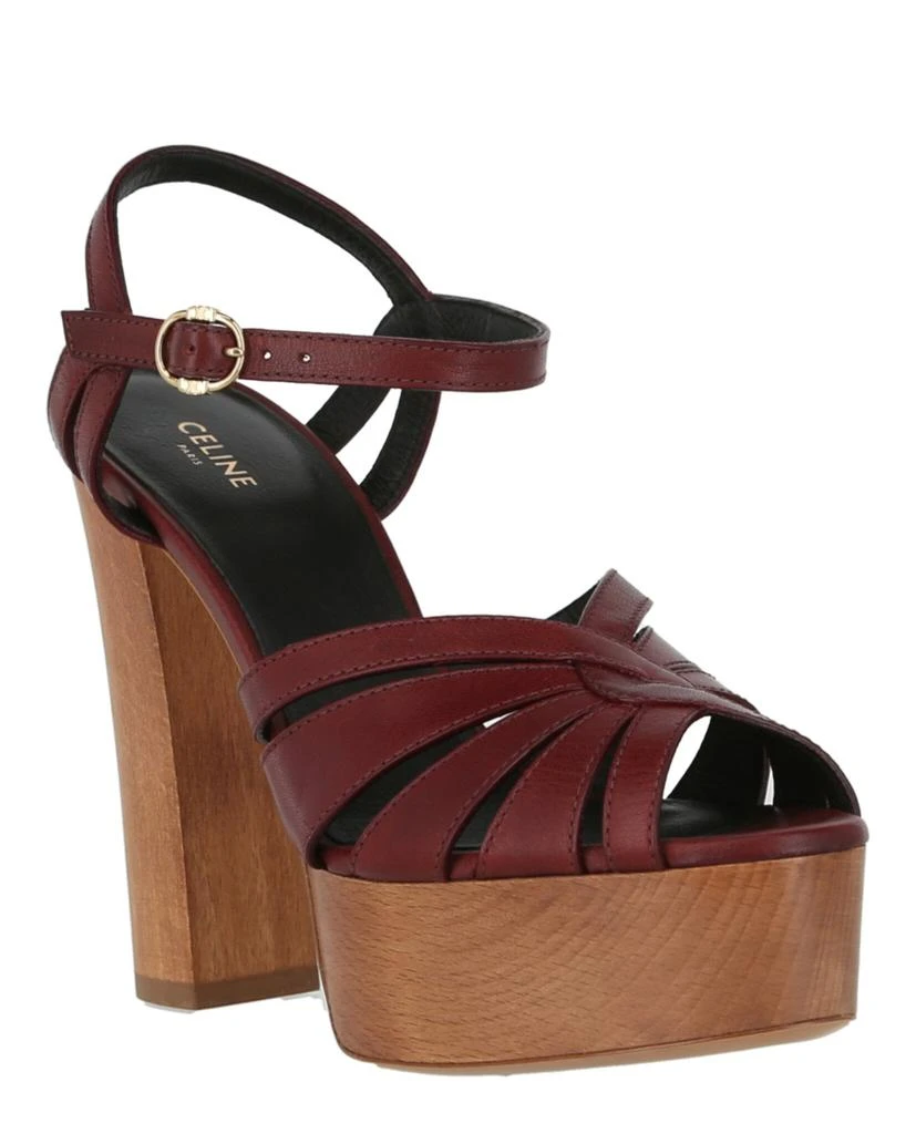 商品Celine|Leather Wooden Platform Sandals,价格¥5974,第2张图片详细描述