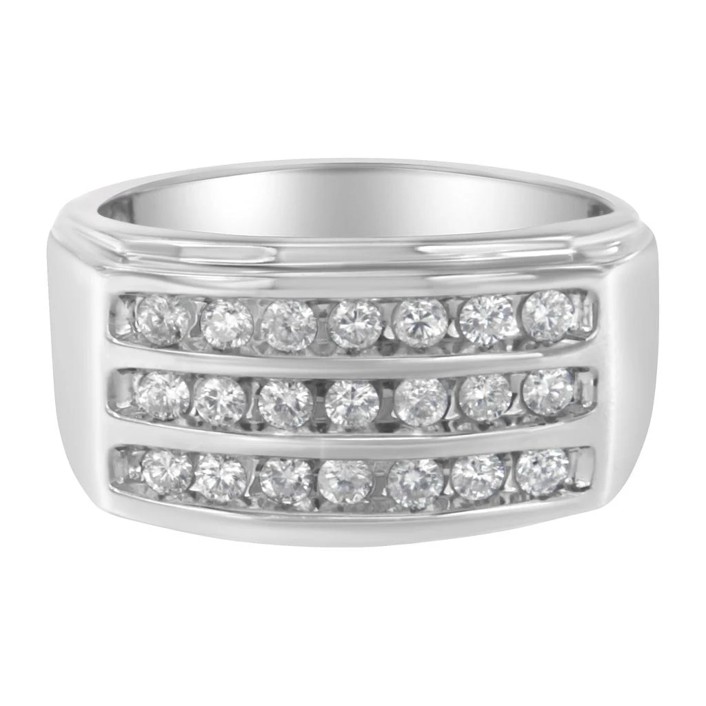 商品Haus of Brilliance|14K White Gold Men's Diamond Channel Set Band Ring,价格¥23482,第1张图片