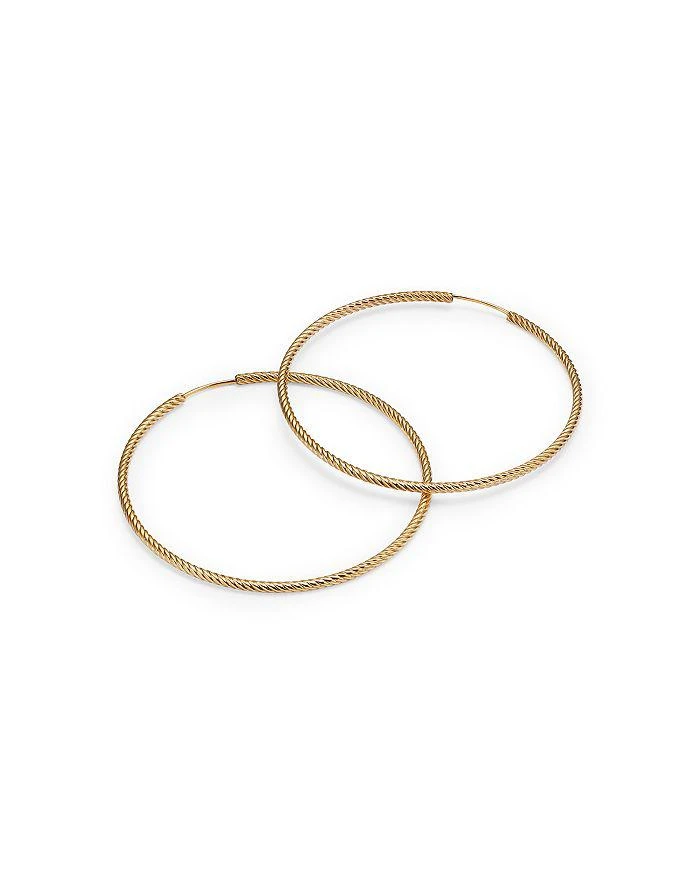 商品Bloomingdale's|14K Yellow Gold Twisted Endless Hoop Earrings - Exclusive,价格¥5507,第3张图片详细描述