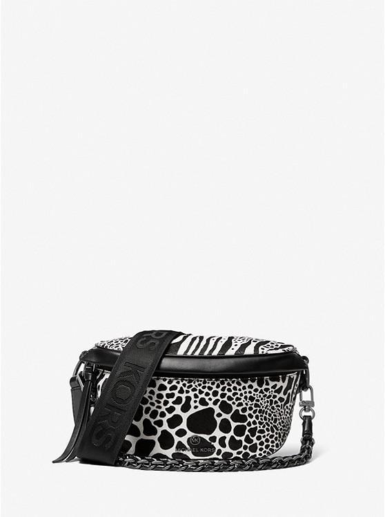 商品Michael Kors|Slater Extra-Small Animal Print Calf Hair and Leather Sling Pack,价格¥957,第1张图片