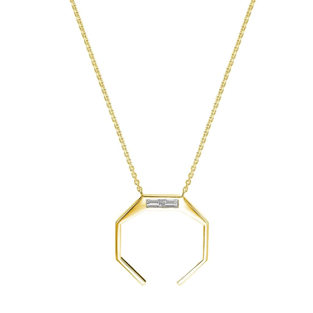商品AME|Âme Angles 18K Yellow Gold, Lab-Grown Diamond 0.28ct. tw. Small Octagon Pendant Necklace,价格¥10274,第1张图片