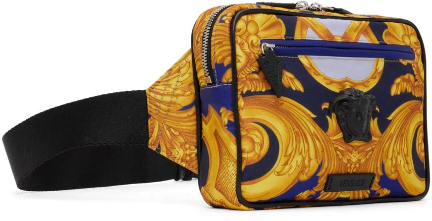 商品Versace|Blue & Gold La Medusa Pouch,价格¥6730,第2张图片详细描述