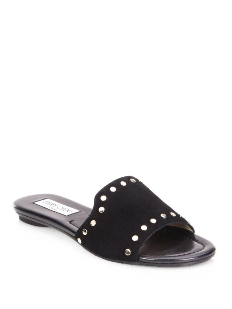 商品Jimmy Choo|Nanda NWU Studded Suede Slides,价格¥1484,第1张图片