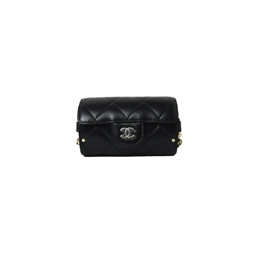 商品Chanel|Chanel Lambskin Quilted Box Of Secrets Card Holder With Chain Black,价格¥26284,第1张图片