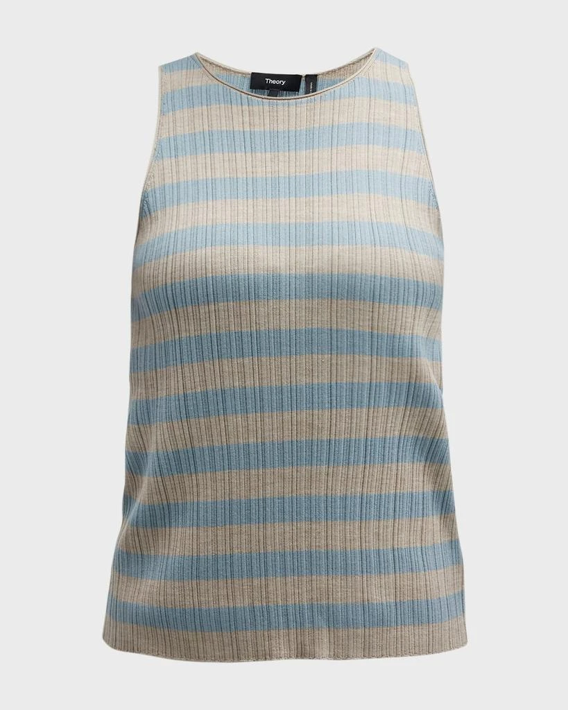 商品Theory|Classic Stripe Wool Tank Top,价格¥357,第2张图片详细描述