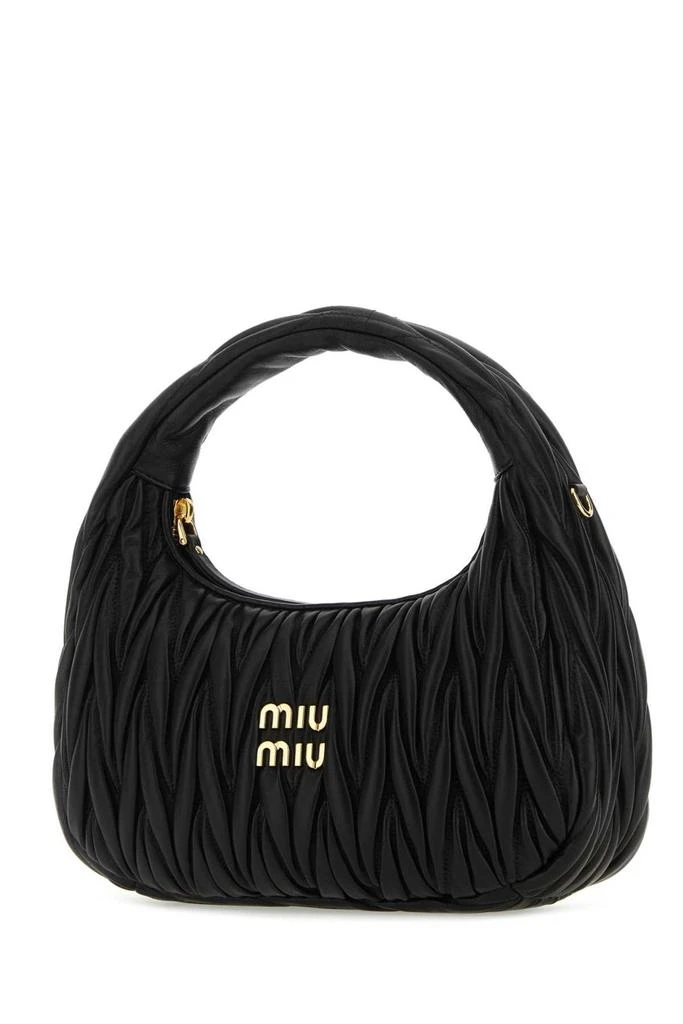 商品Miu Miu|Miu Miu Logo-Plaque Zipped Handbag,价格¥13818,第3张图片详细描述
