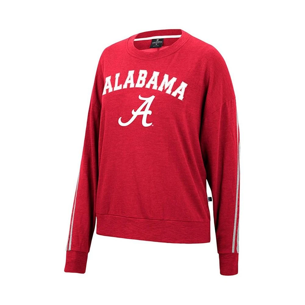 商品Colosseum|Women's Heathered Crimson Alabama Crimson Tide Team Oversized Pullover Sweatshirt,价格¥248,第3张图片详细描述