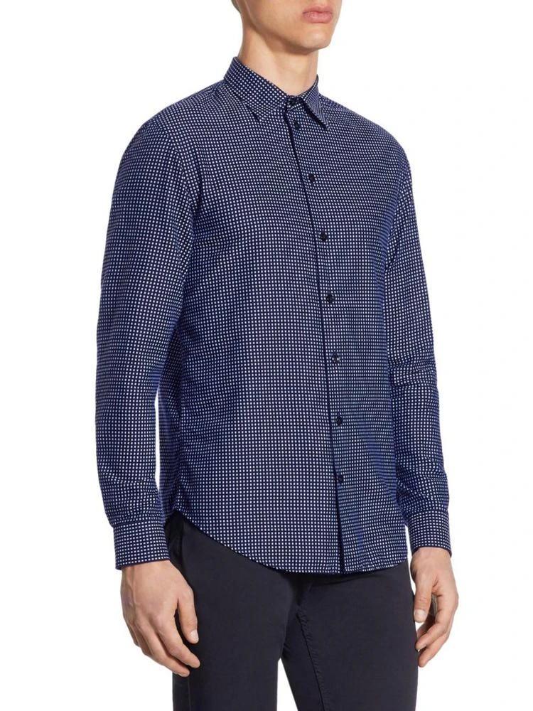 商品Armani|Tailored-Fit Box-Print Shirt,价格¥1292,第3张图片详细描述