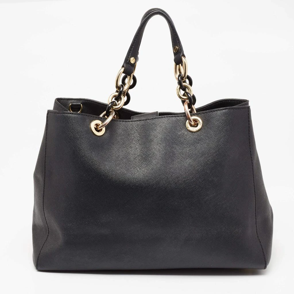 商品[二手商品] Michael Kors|MICHAEL Michael Kors Black Leather Large Cynthia Tote,价格¥1006,第4张图片详细描述