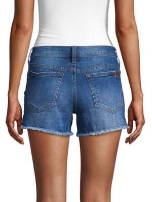 Janessa Mid-Rise Cut-Off Denim Shorts商品第2张图片规格展示