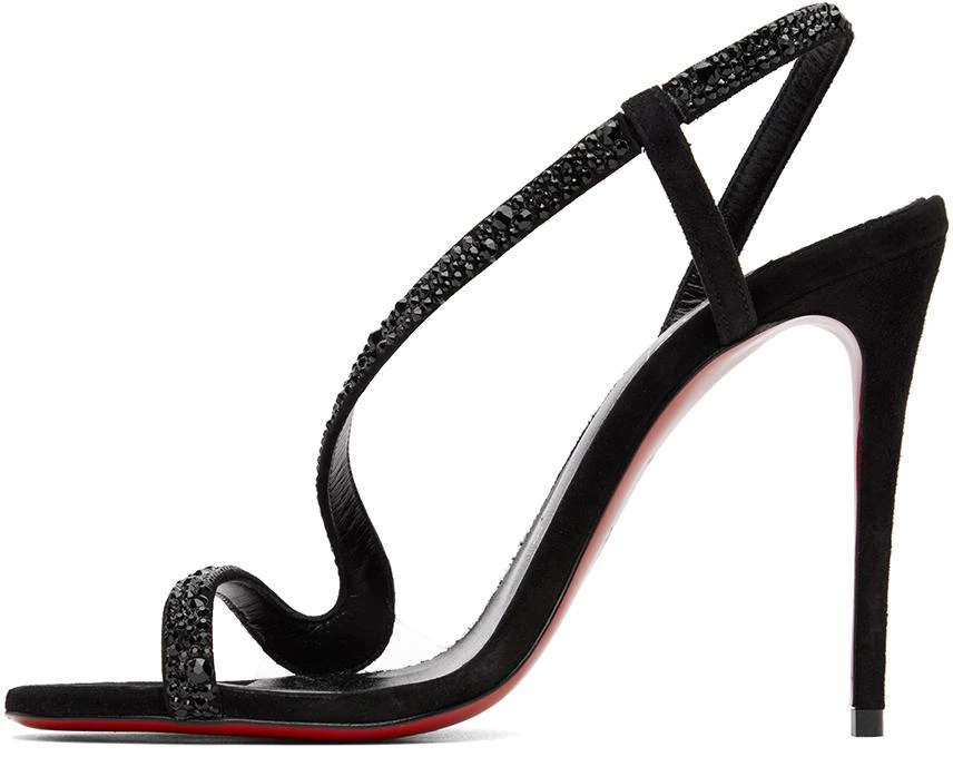 商品Christian Louboutin|Black Rosalie Strass 100 Heeled Sandals,价格�¥10841,第3张图片详细描述