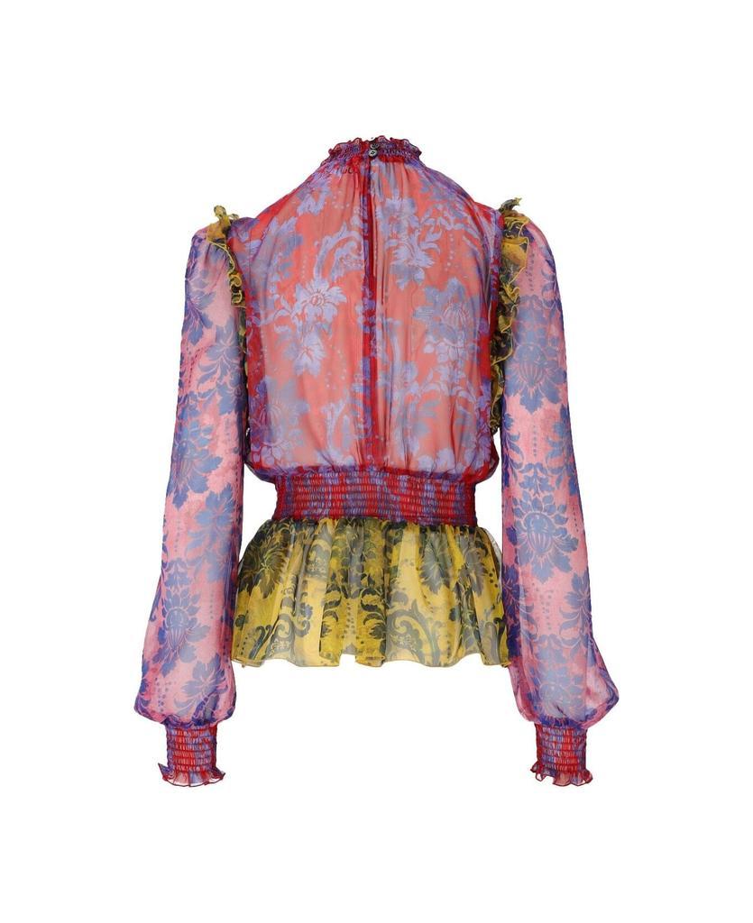 商品Versace|Versace Jeans Couture Tapestry Multicolor Blouse,价格¥3056,第4张图片详细描述