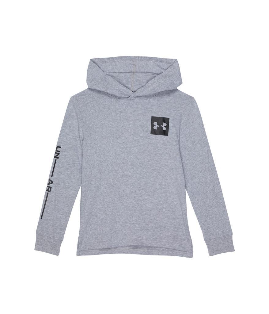 商品Under Armour|Streetwear Logo T-Shirt Hoodie (Little Kids/Big Kids),价格¥187,第1张图片