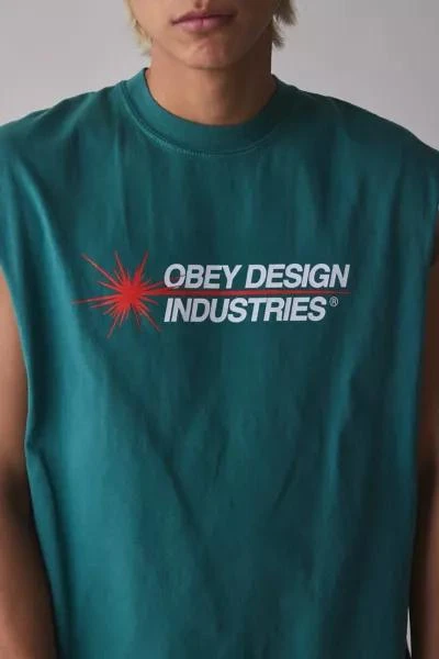商品Obey|OBEY UO Exclusive Obey Industries Graphic Muscle Tee,价格¥195,第4张图片详细描述