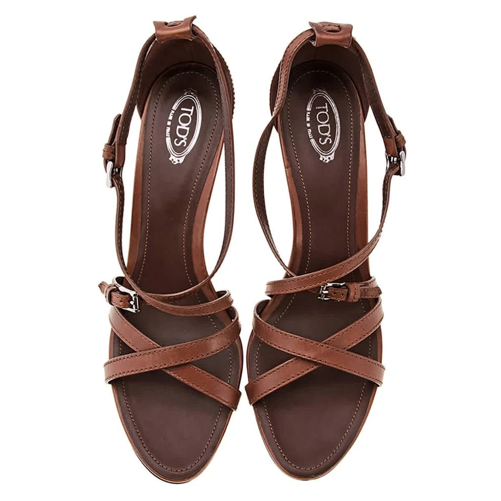 商品Tod's|Womens Leather Sandals in Cocoa,价格¥618,第3张图片详细描述