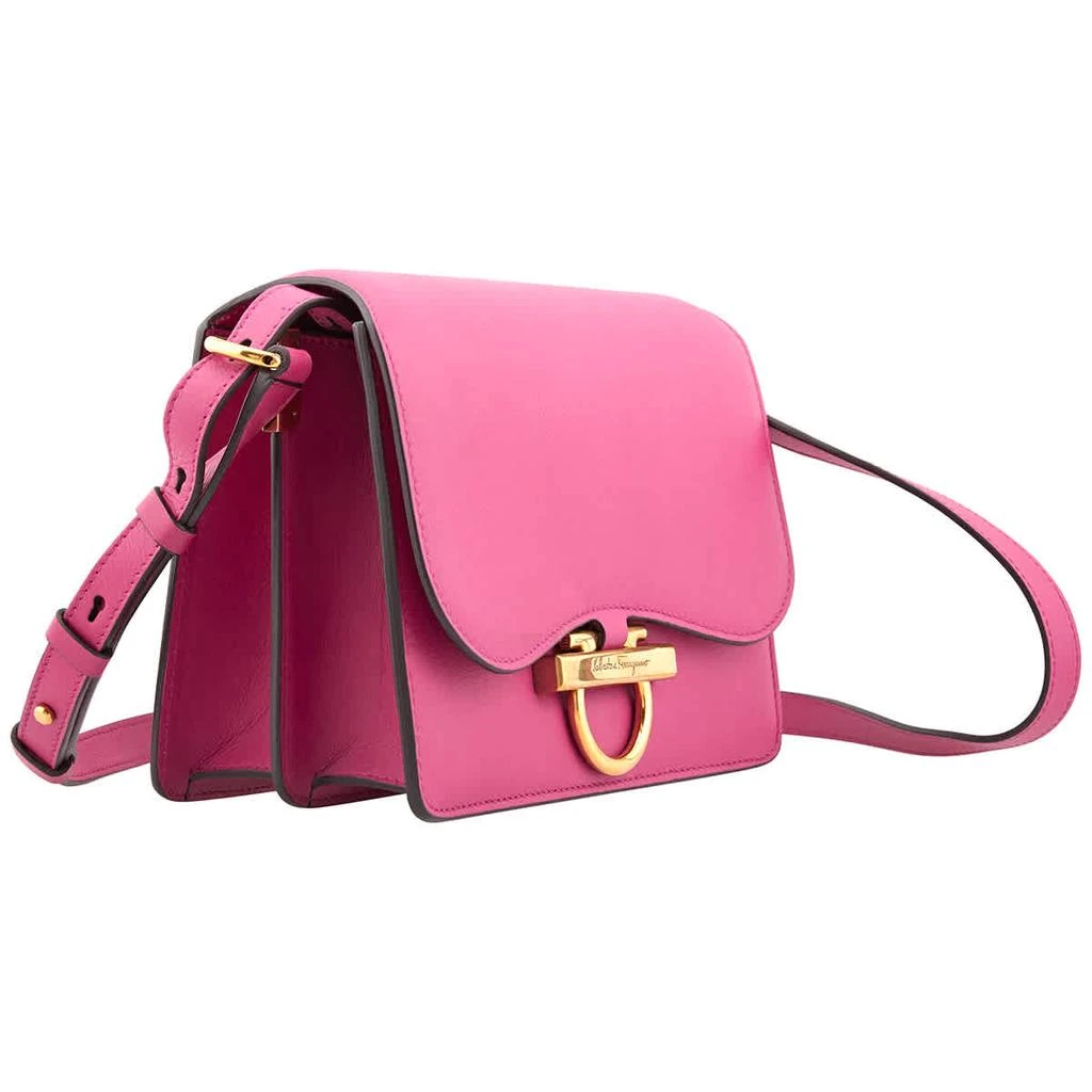 商品Salvatore Ferragamo|Salvatore Ferragamo Pink Joanne Leather Shoulder Bag,价格¥7464,第3张图片详细描述