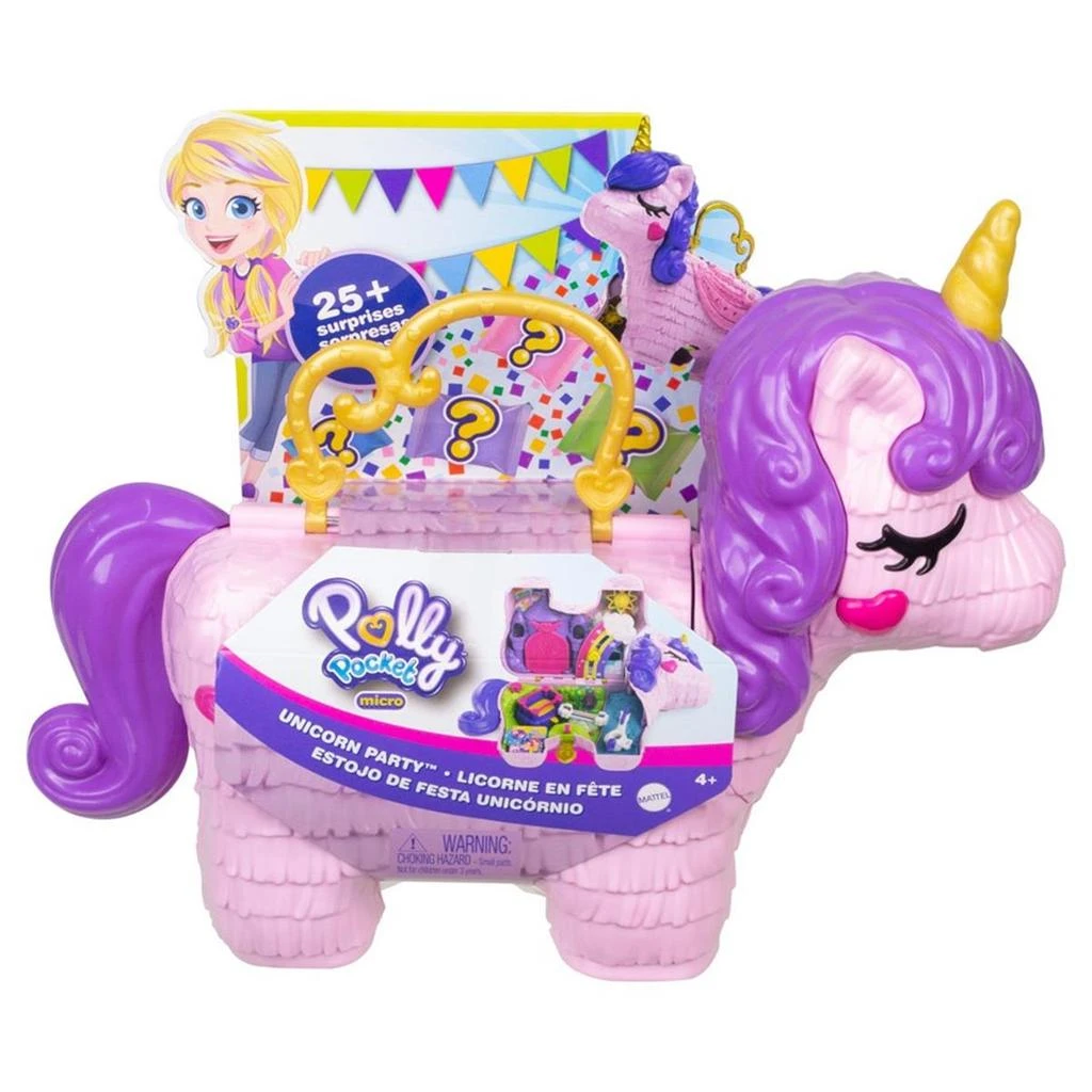 商品Mattel|Polly Pocket Unicorn Party Playset - 2 Piece,价格¥406,第1张图片