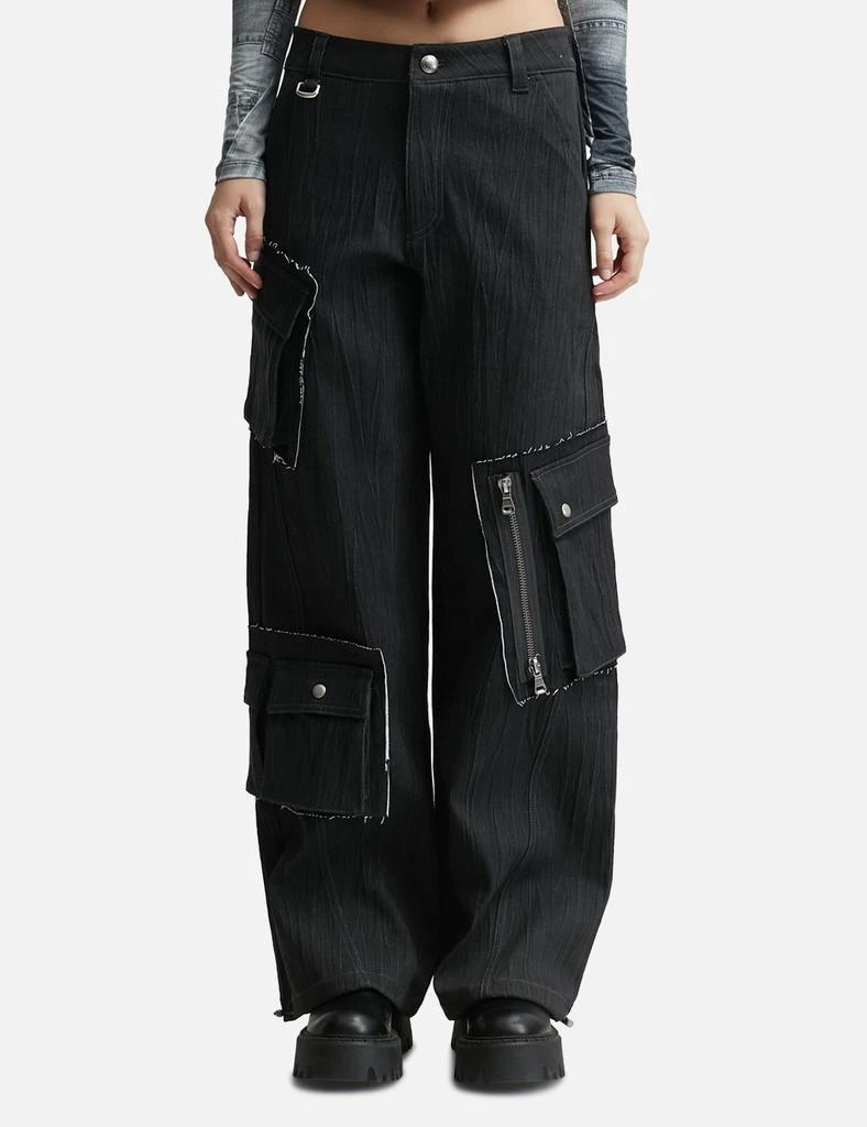 商品ANDERSSON BELL|MULINA CRINKLE DENIM CARGO PANTS,价格¥2278,第1张图片