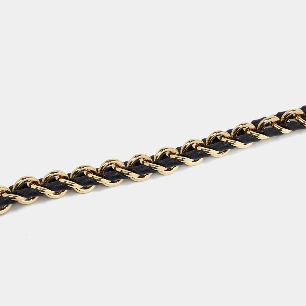 商品[二手商品] Louis Vuitton|Louis Vuitton Black Braided Leather Chain Shoulder Bag Strap,价格¥4261,第3张图片详细描述