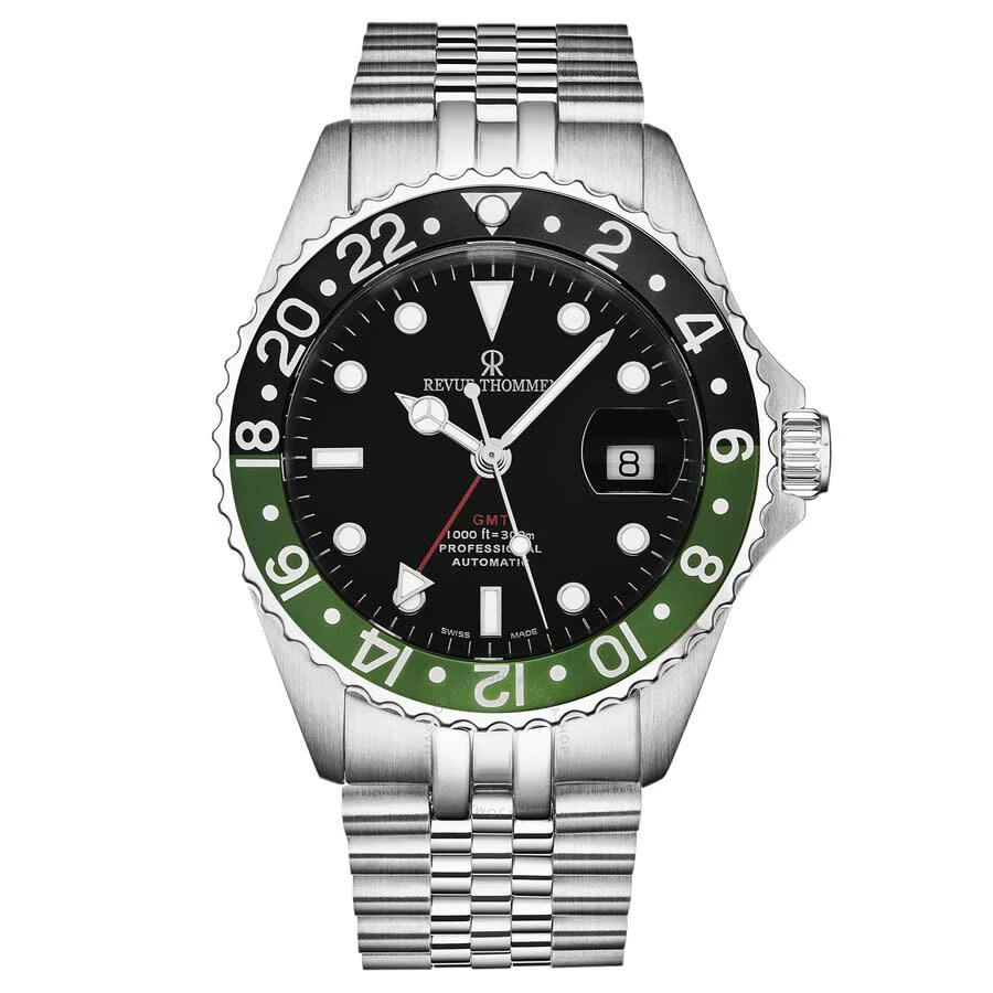 商品Revue Thommen|Diver GMT Automatic Black Dial Men's Watch 17572.2238,价格¥6401,第1张图片