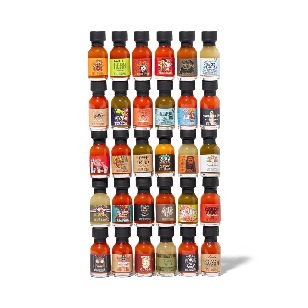 商品Thoughtfully|Gourmet, Master Hot Sauce Collection Sampler Set, Gift Set of 30,价格¥518,第2张图片详细描述