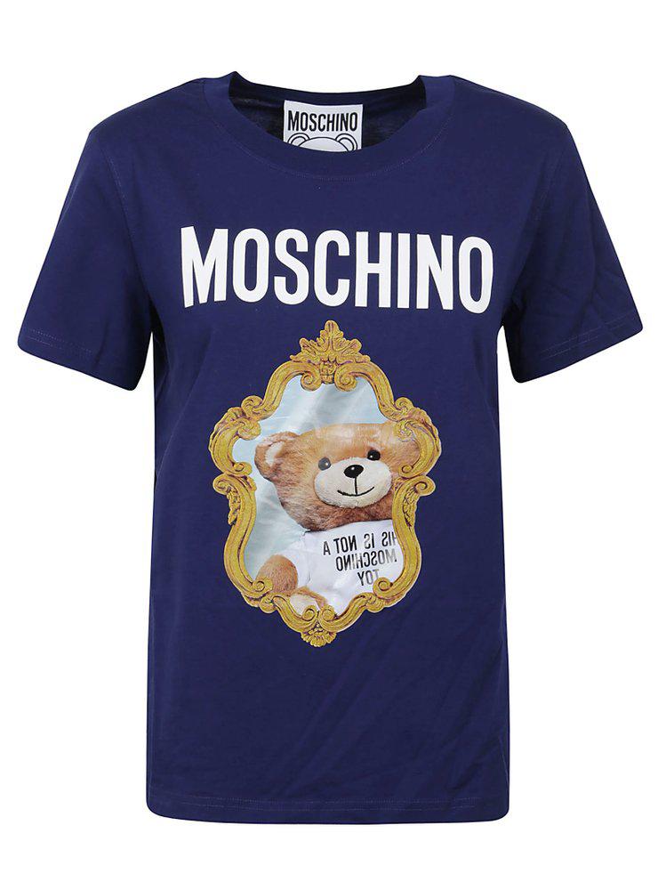 Moschino Logo-Printed Short-Sleeved T-Shirt商品第1张图片规格展示