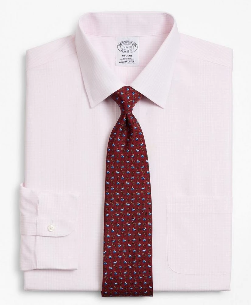 商品Brooks Brothers|Regent Regular-Fit Dress Shirt, Non-Iron Glen Plaid,价格¥408,第1张图片