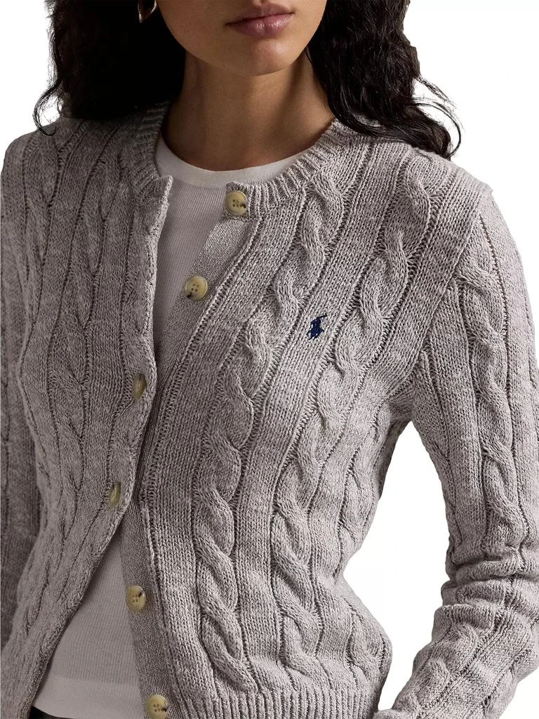 商品Ralph Lauren|Ragg Cable-Knit Cotton Cardigan,价格¥1503,第5张图片详细描述