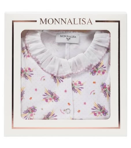 商品MONNALISA|Baby floral cotton onesie, hat and bib set,价格¥763,第2张图片详细描述
