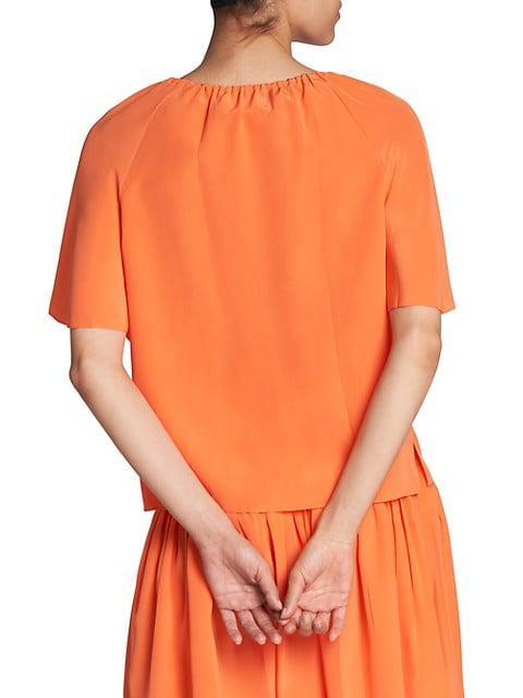 商品Marni|Gathered Silk Trapeze Top,价格¥4975,第7张图片详细描述