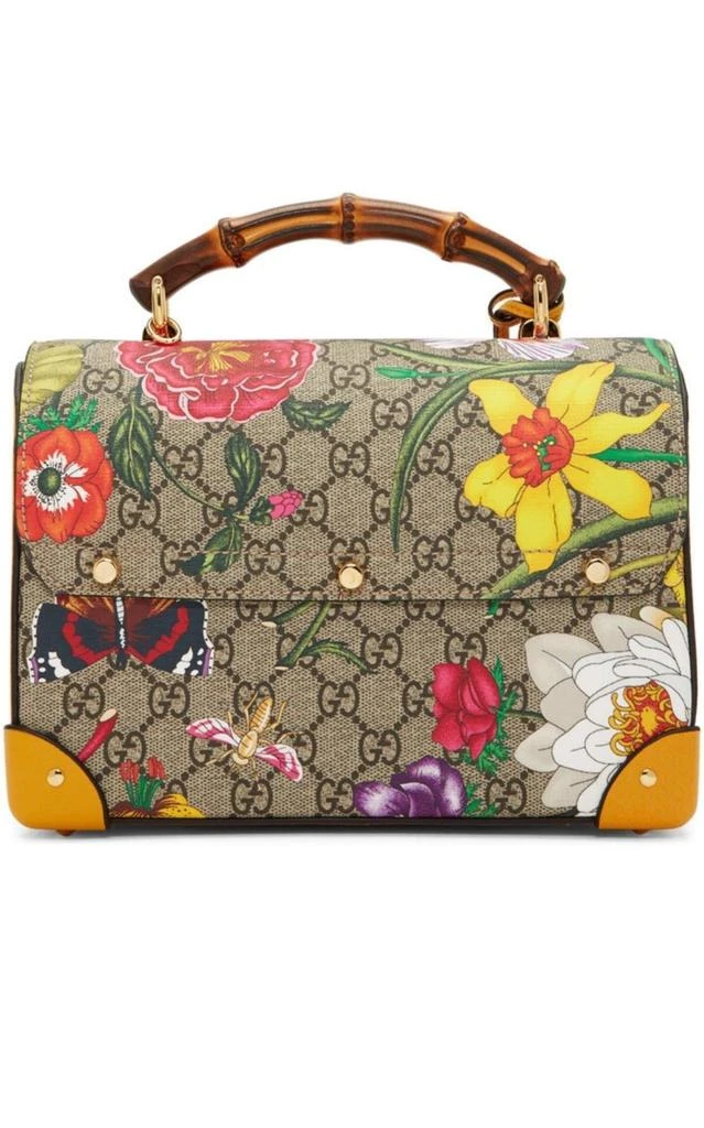商品Gucci|Multicolor Small GG Flora Bamboo Padlock Bag,价格¥22861,第4张图片详细描述