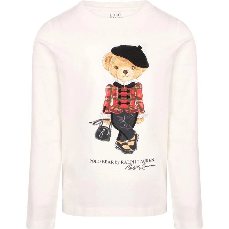商品Ralph Lauren|Polo bear cream t shirt,价格¥578,第1张图片