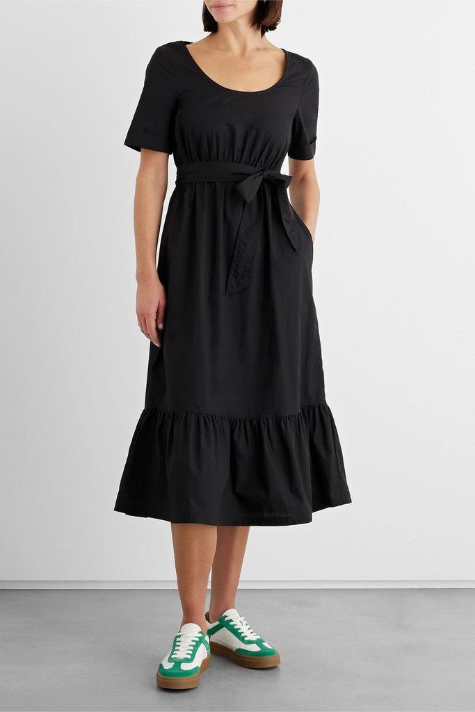 Dylan belted organic cotton-poplin midi dress商品第2张图片规格展示