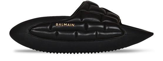 商品Balmain|B-IT 马特拉斯纹皮革穆勒鞋,价格¥5974,第1张图片