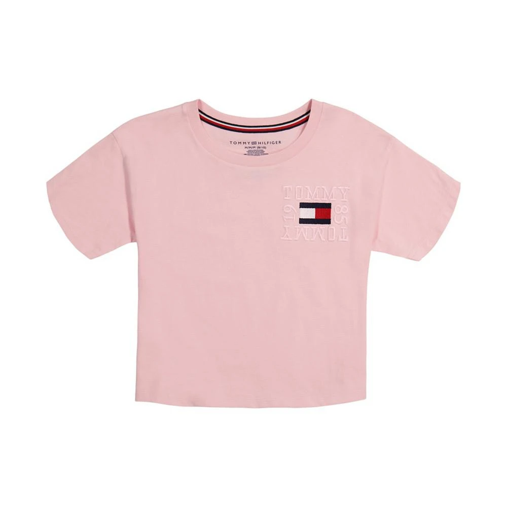 商品Tommy Hilfiger|Big Girls Heritage Flag Boxy Short Sleeve T-shirt,价格¥112,第1张图片