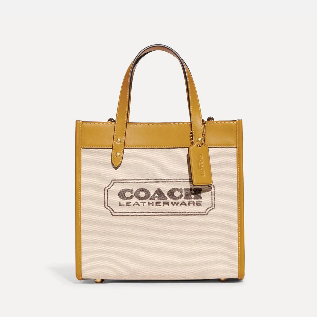 商品Coach|Coach Field 22 Canvas and Faux Leather Tote Bag,价格¥1564,第1张图片