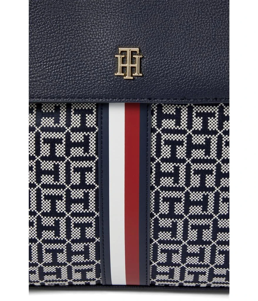 商品Tommy Hilfiger|Ruby II Flap Backpack w/ Hangoff-Square Monogram Jacquard,价格¥611,第4张图片详细描述