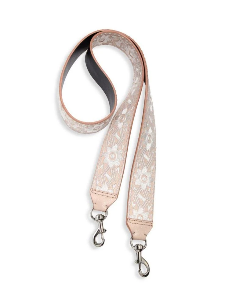 商品Rebecca Minkoff|Embroidered Leather Guitar Shoulder Strap,价格¥283,第1张图片