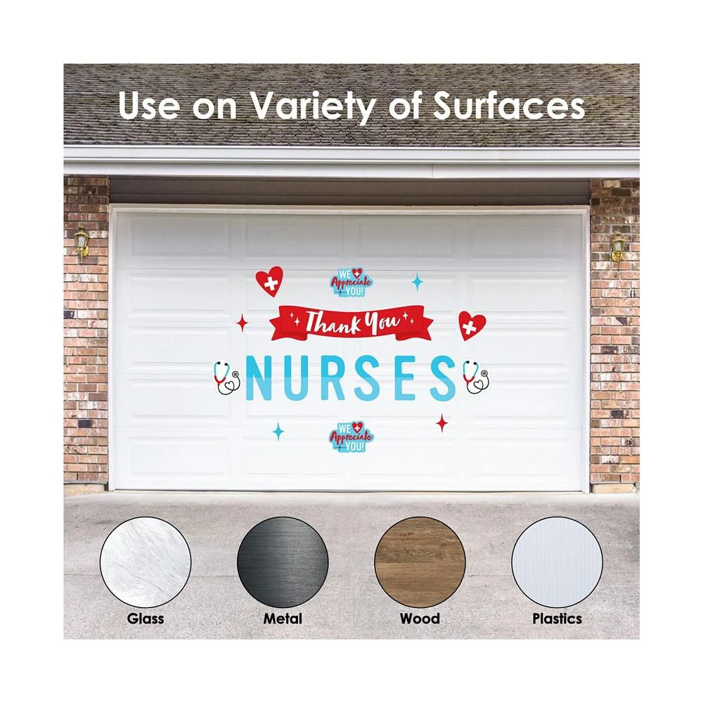 商品Big Dot of Happiness|Thank You Nurses Peel & Stick Nurse Appreciation Week Wall Decals Backdrop,价格¥261,第2张图片详细描述