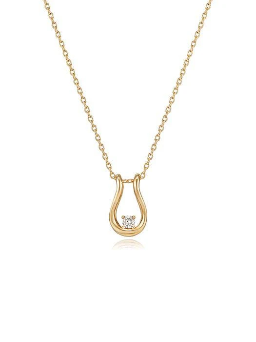 商品hyeres-lor|Petitlor 14K U Necklace HL4N12400Y4420,价格¥3015,第1张图片